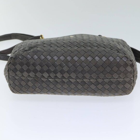 BALLY Shoulder Bag Leather Gray Auth yb580 - Picture 5 of 16